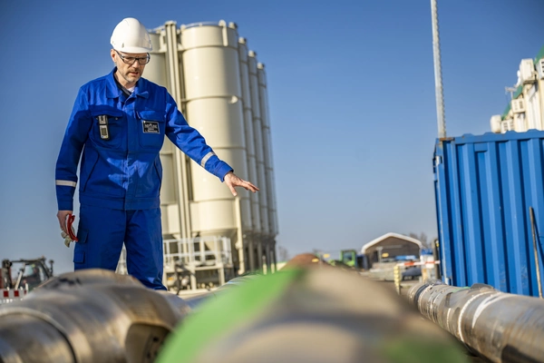 Mitarbeitende von Neptune Energy erläutern Borvorhaben 