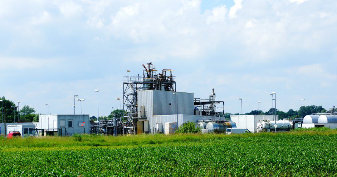 Neue Bohrung im Erdölfeld Kietz